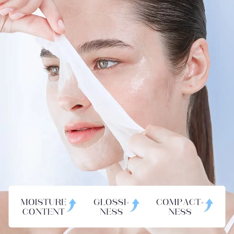 BISUTANG Private Label Jasmine Soothing Cotton Facial Sheet Mask Rejuvenating with Arbutin Sodium Hyaluronate for Face Use