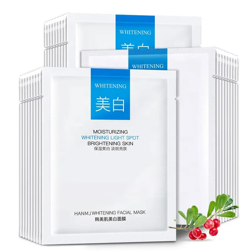Bulk Supply Hanmj Brightening Arbutin Cotton Sheet Mask Intensive Hydration Professional Complexion Balancing Moisture Care