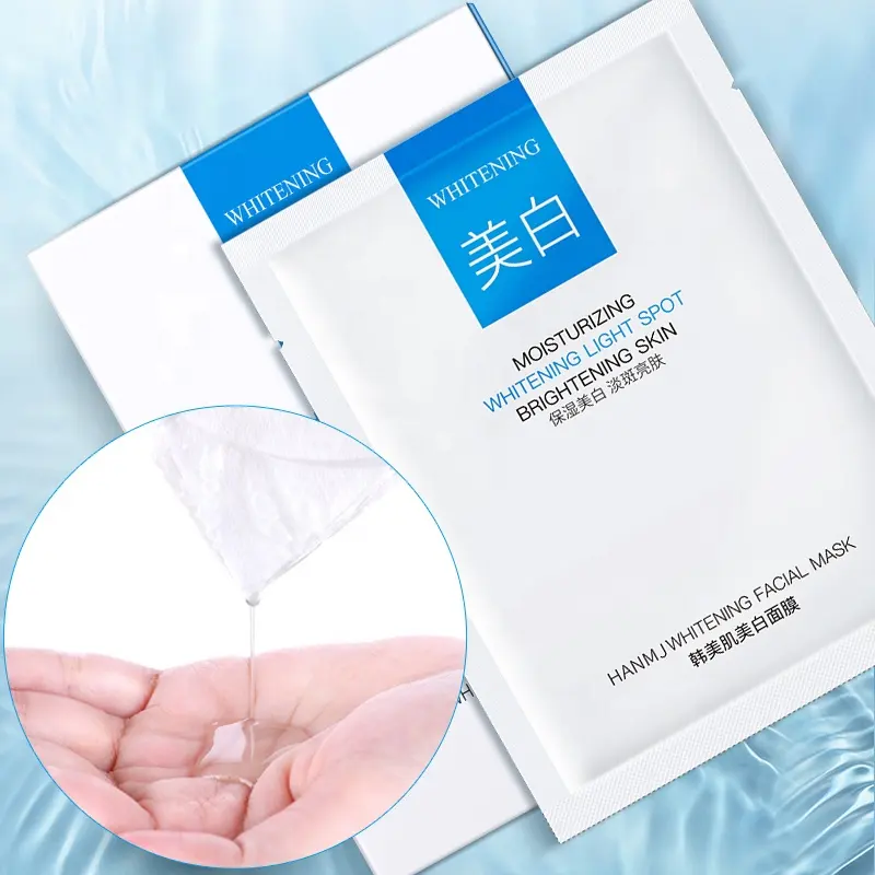 Bulk Supply Hanmj Brightening Arbutin Cotton Sheet Mask Intensive Hydration Professional Complexion Balancing Moisture Care