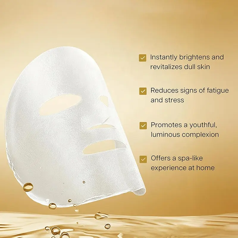 AESTHTANY 24K Gold Facial Sheet 25ml*10 Tablet Contour Refining Calming Maintain Skin Plumpness Elasticity Facial Relaxing Care