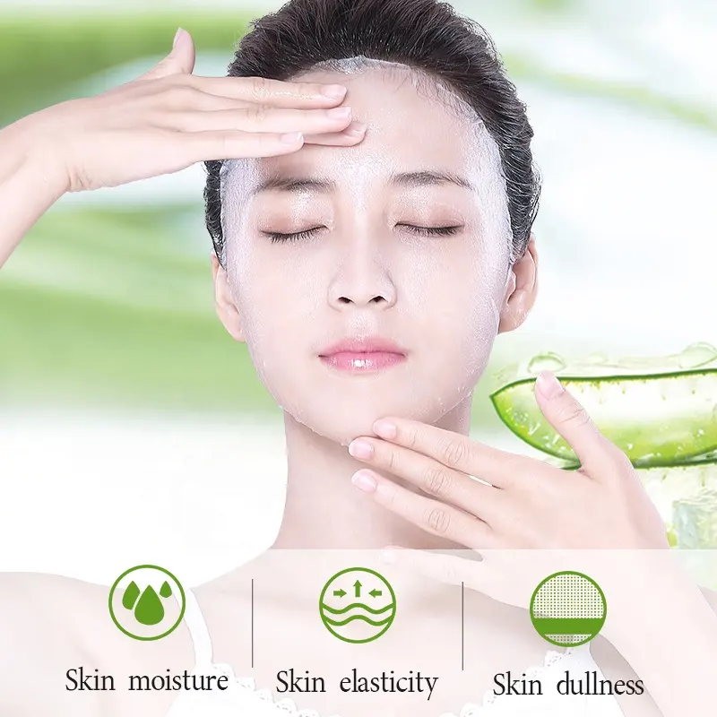Private Label Boxed 8pcs Tea Tree Hyaluronic Acid Silk Facial Conditioning Sheet Balance Sebum Hydrate Skin Daily Facial Care