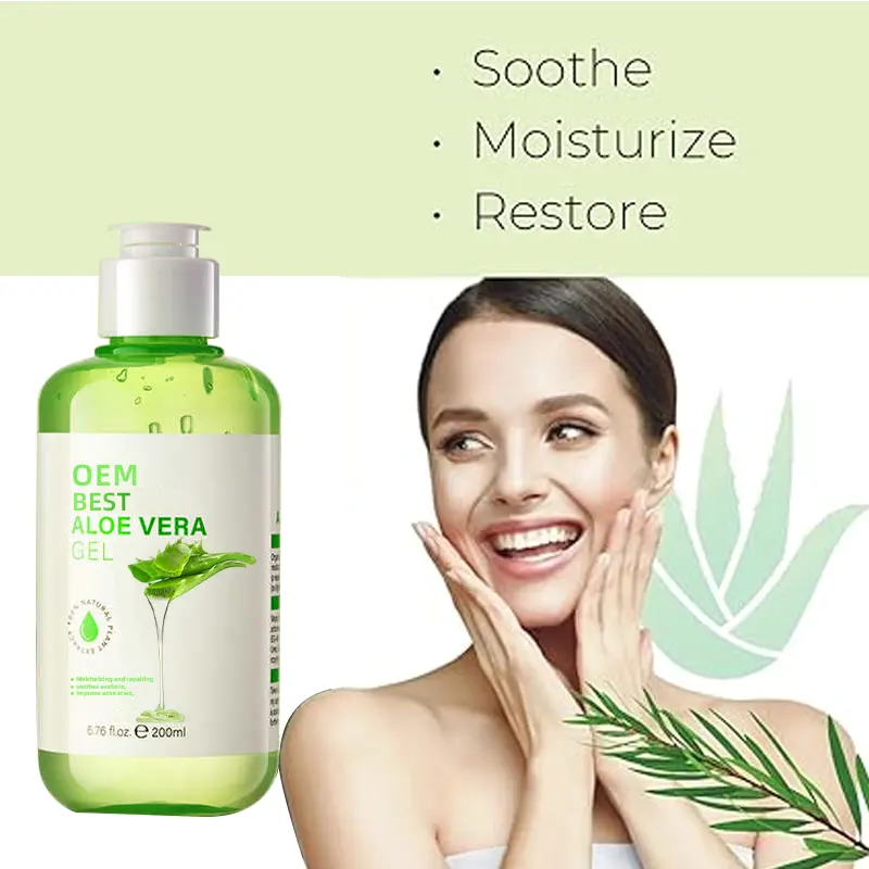 Wholesale Brightening Aloe Vera Gel Natural Soothing Repairing for Women Man Aloe Vera Gel Soothing Skin Gel