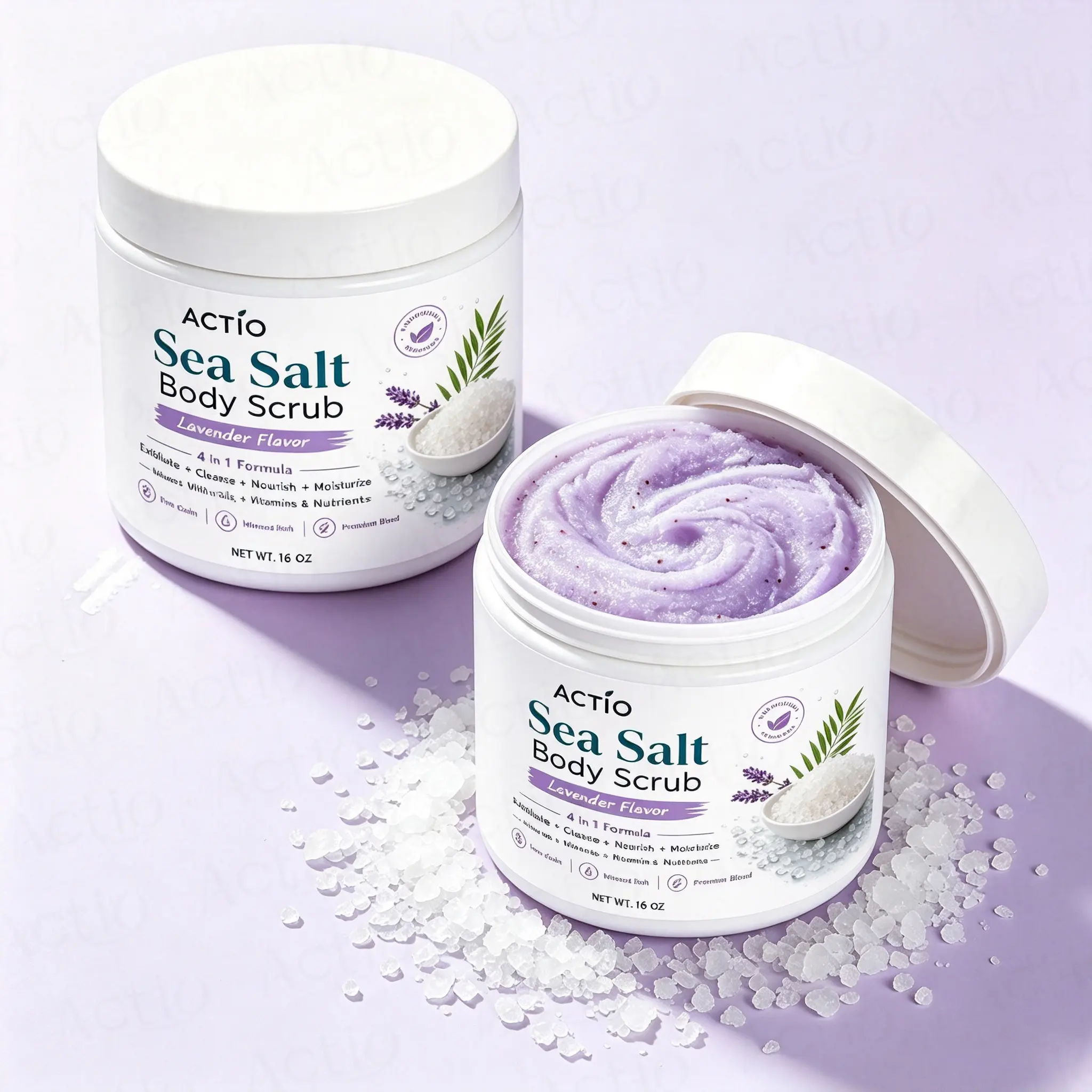 Hot Selling Lavender Body Scrub Skin Care Body Wash Scrub Natural Fragrance Soothes Stress and Relaxes Body