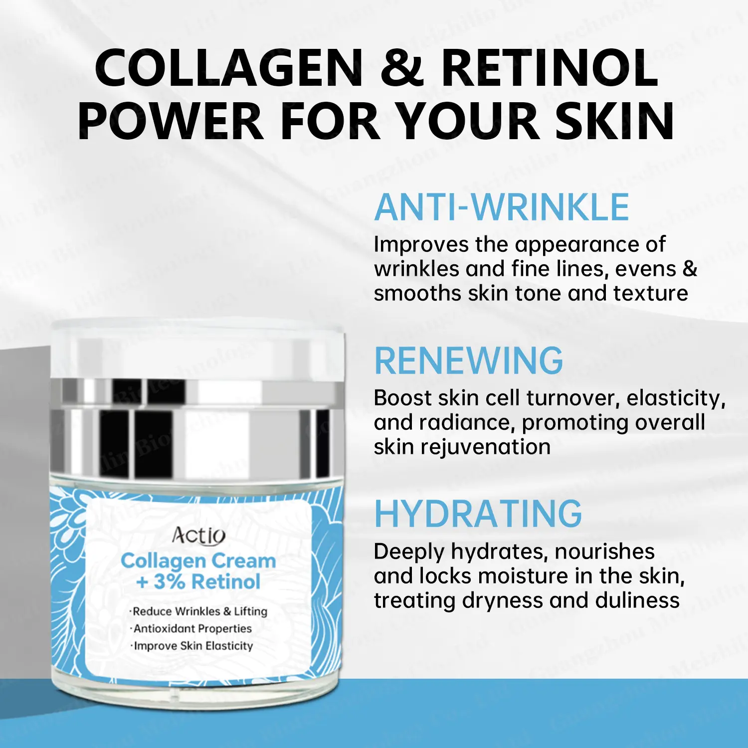 Korean Collagen Peptide Face Moisturizer Hydrating Anti-Aging Anti-Wrinkle Tightening Firming Collagen Facial Cream