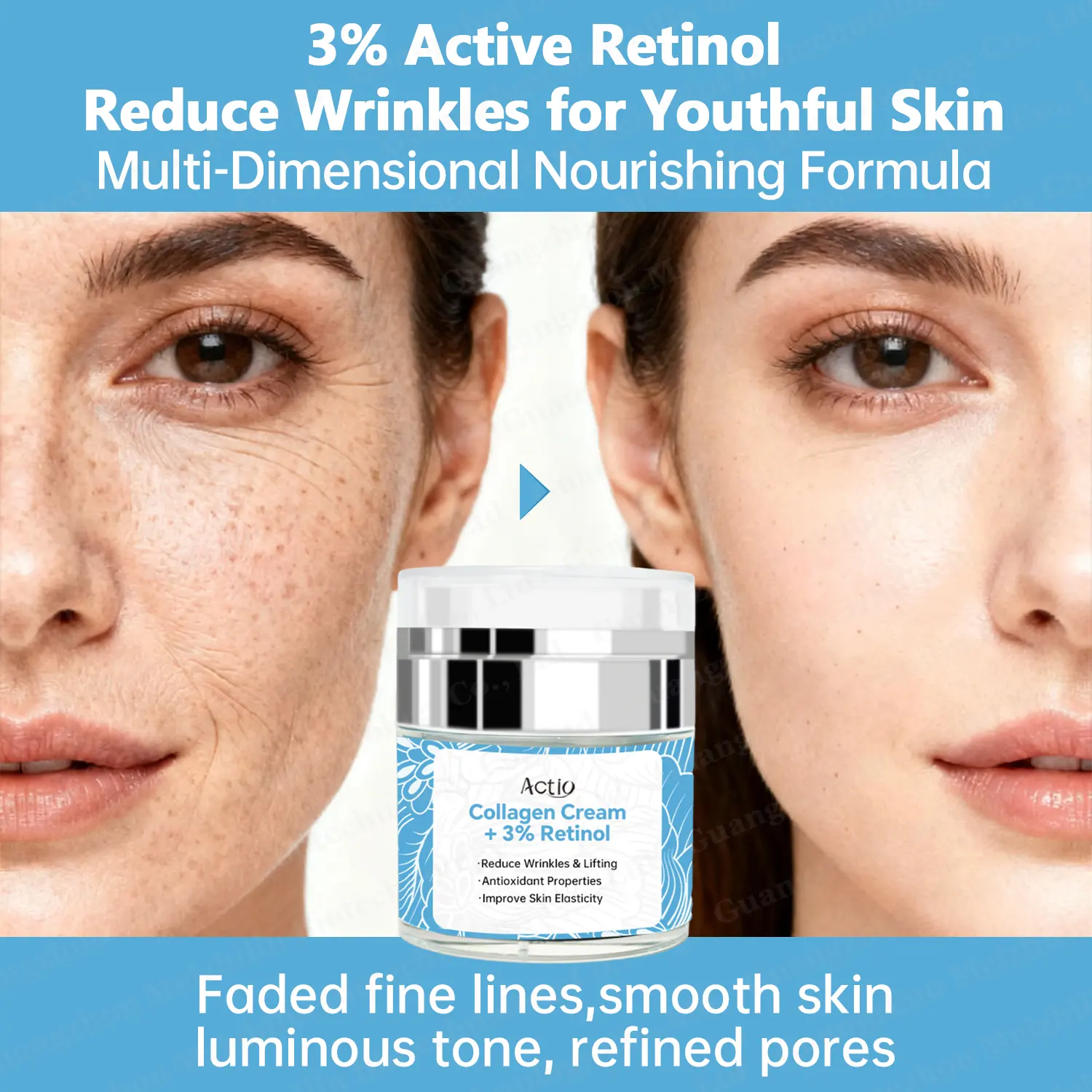 Korean Collagen Peptide Face Moisturizer Hydrating Anti-Aging Anti-Wrinkle Tightening Firming Collagen Facial Cream