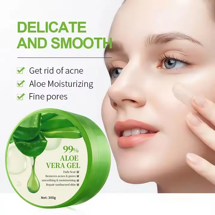 Hot Sale Pure 99% Natural Aloe Vera Moisturizing Whitening Face Care 300g Aloe Gel Organic Soothing Repairing Aloe Gel