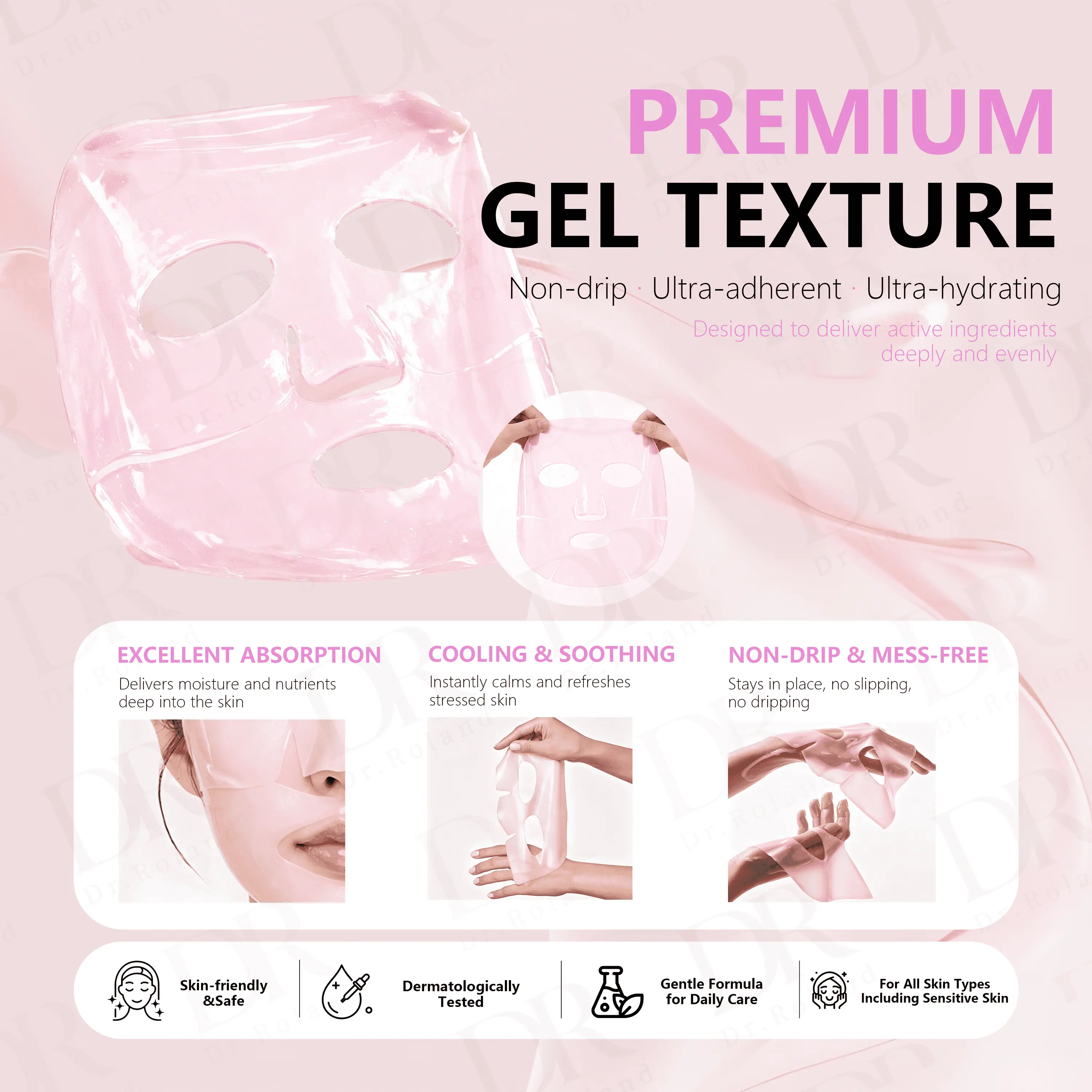 Hot Selling Lightening Firming Deeply Moisturizing Collagen Peel Off Facial Mask for Skin Cooling & Soothing detail