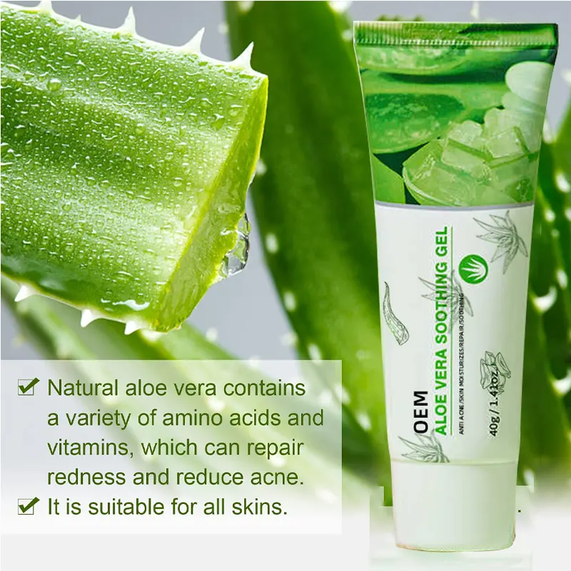 Private Label Facial Care Cleanser for Acne-prone Skin Repairs Dry Skin Improves Acne Scars Aloe Vera Soothing Gel