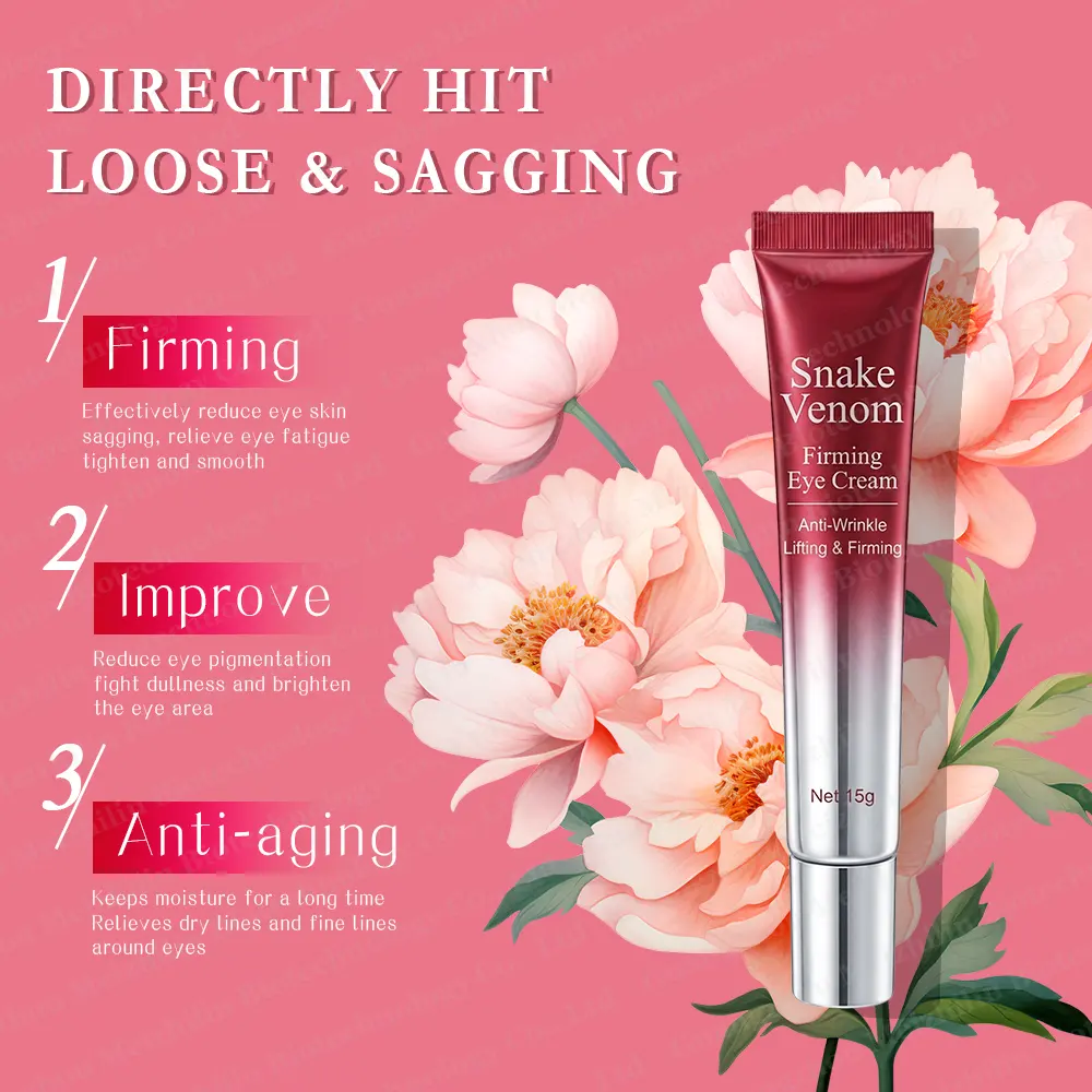 Snake Venom Peptide Firming Eye Cream Anti-Aging & Anti-Wrinkle Removes Dark Circles & Eye Bags, Lifts and Tightens Skin