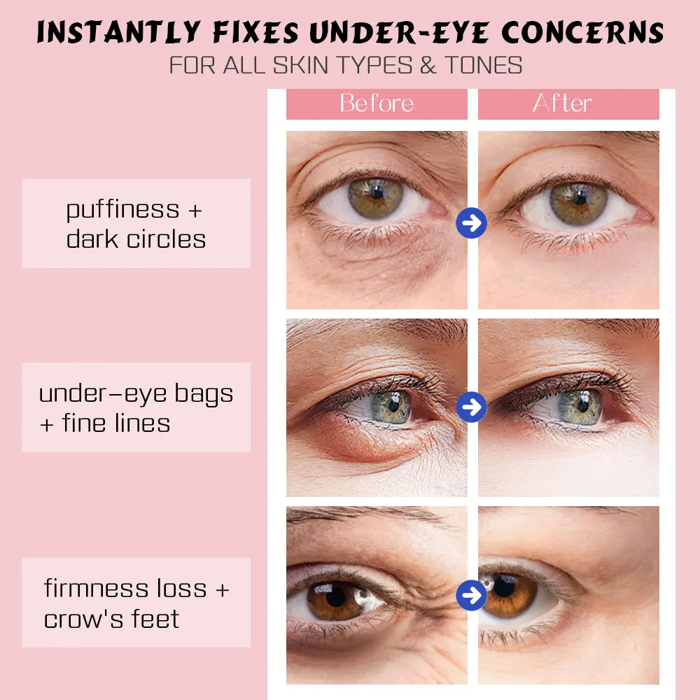 Oem Salmon & Collagen Eye Stick Instant Hydration Eye Balm With Hyaluronic Acid Firming & Brightening Stick for Tired Eyes