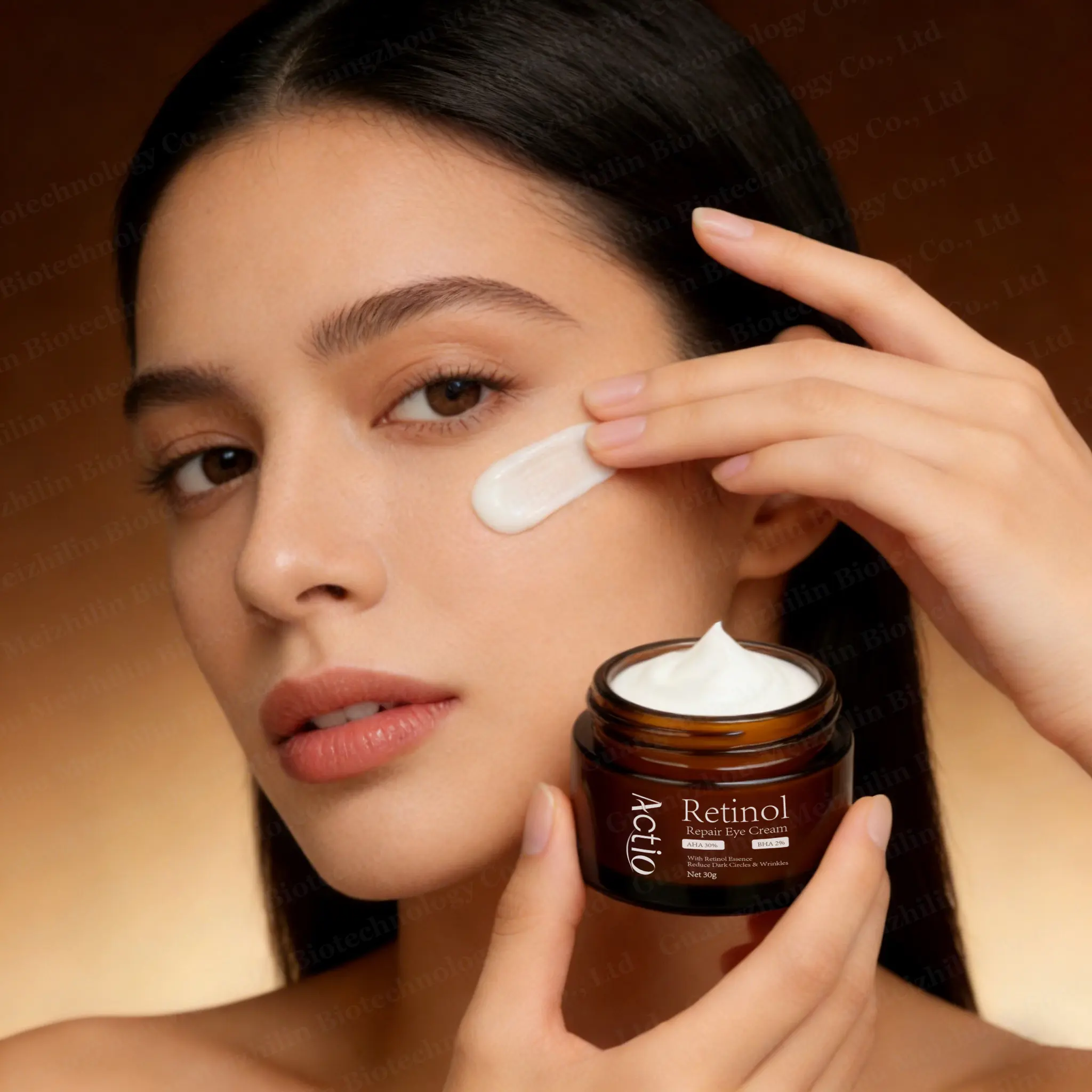 Private Label Dark Circle Wrinkle Reducing Eye Cream Set for Fine Lines and Brightening for Dryness Eye