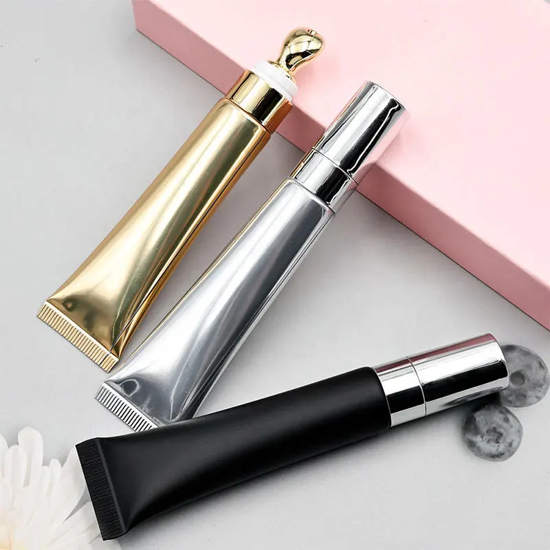 Custom Vegan Zinc Alloy Squeeze Plumping Lip Gloss Lip Oil Hyaluronic Acid Moisturizing Nourishing Tinted Lip Oil Private Label