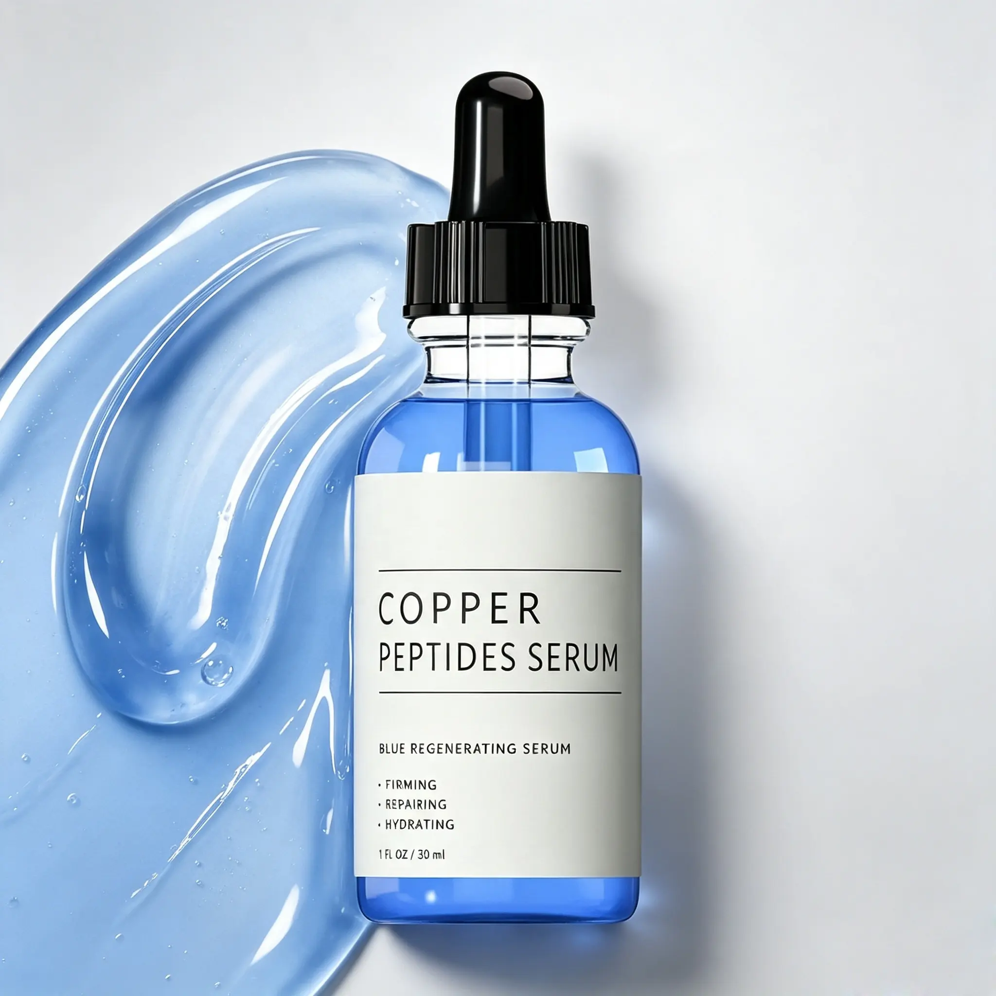 Copper Peptide Bakuchiol Serum Glow Plumping GHK-Cu 5 Multi Peptide with Collagen Anti-Aging Serum for Skin Hydration Elasticity