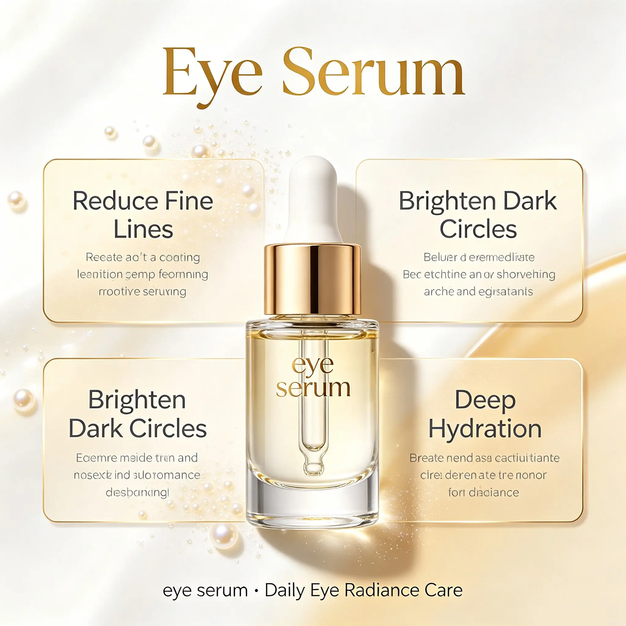 Eye Serum, Hydrating Brightening Eye Serum for Dark Circles, Fine Lines and Puffiness, Daily Firming Eye Care