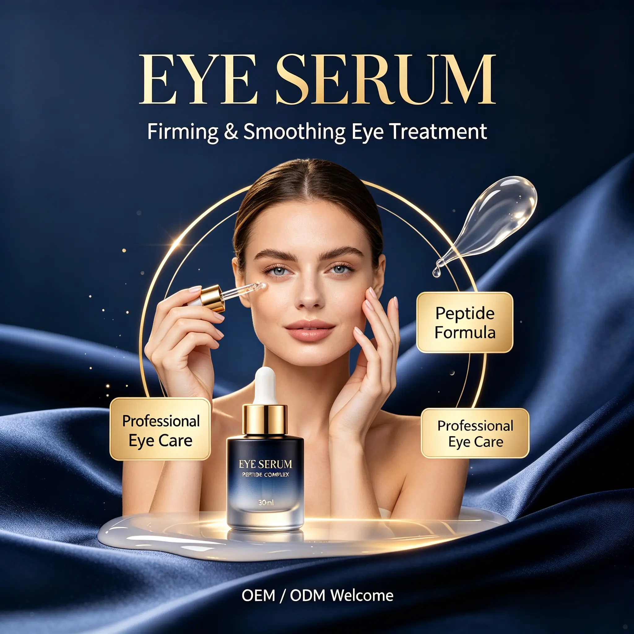 Eye Cream Moisturizing Firming Lightening Dark Circles Treatment with Collagen & Niacinamide Eye Serum