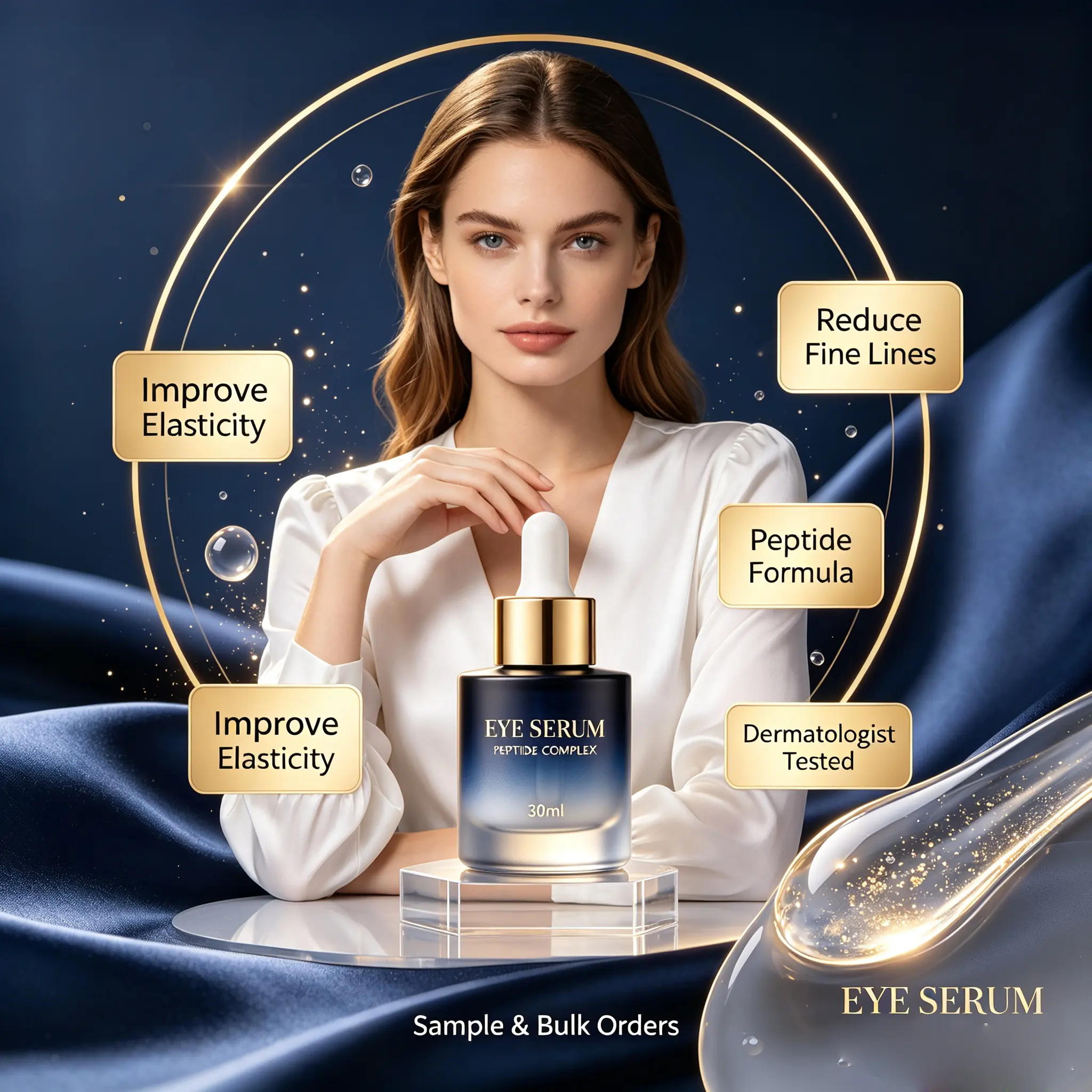 Eye Cream Moisturizing Firming Lightening Dark Circles Treatment with Collagen & Niacinamide Eye Serum