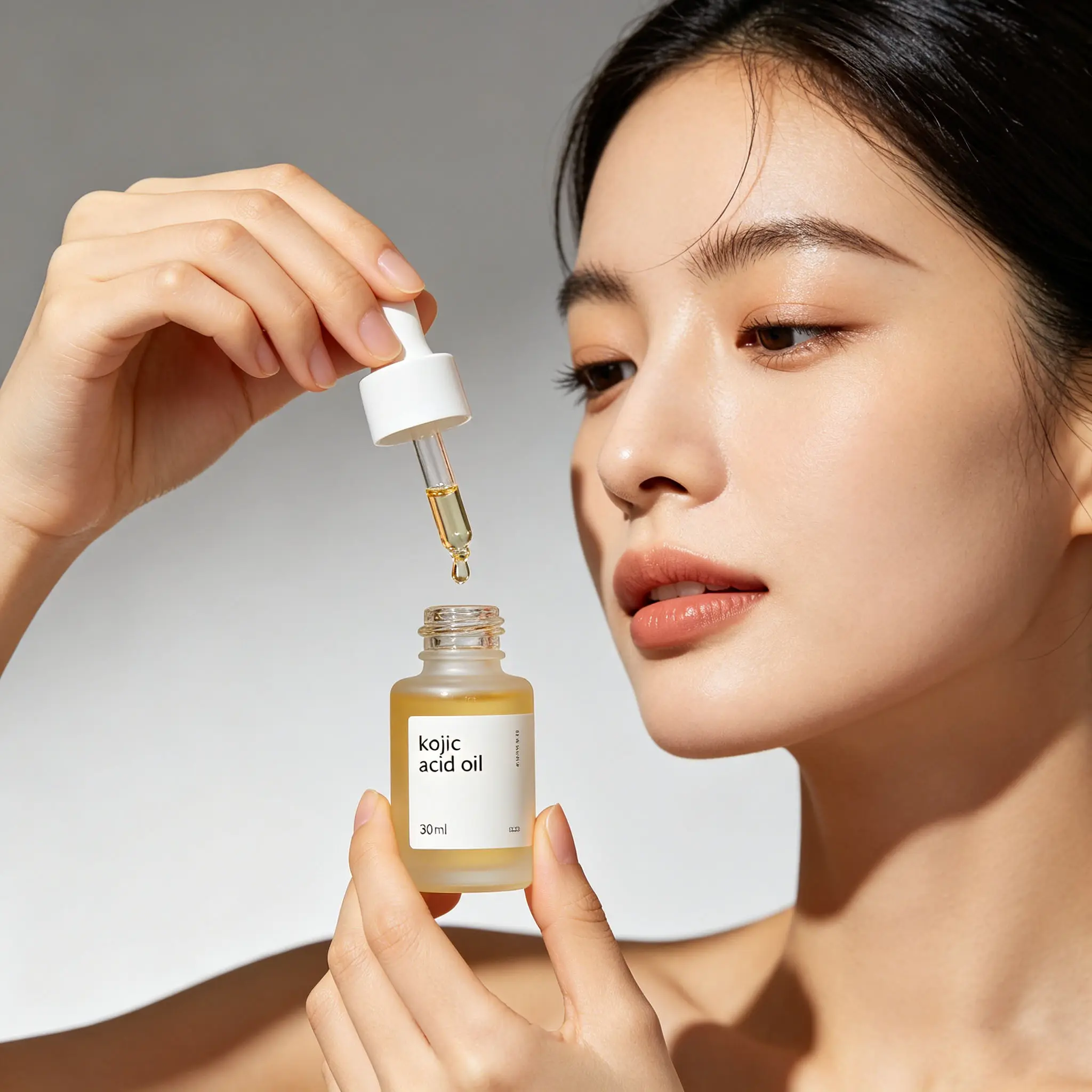 Kojic Acid Oil Skin Brightening Facial Oil Private Label Lightening Serum Fade Dark Spots Melasma Hydrating Whitening Face Oil