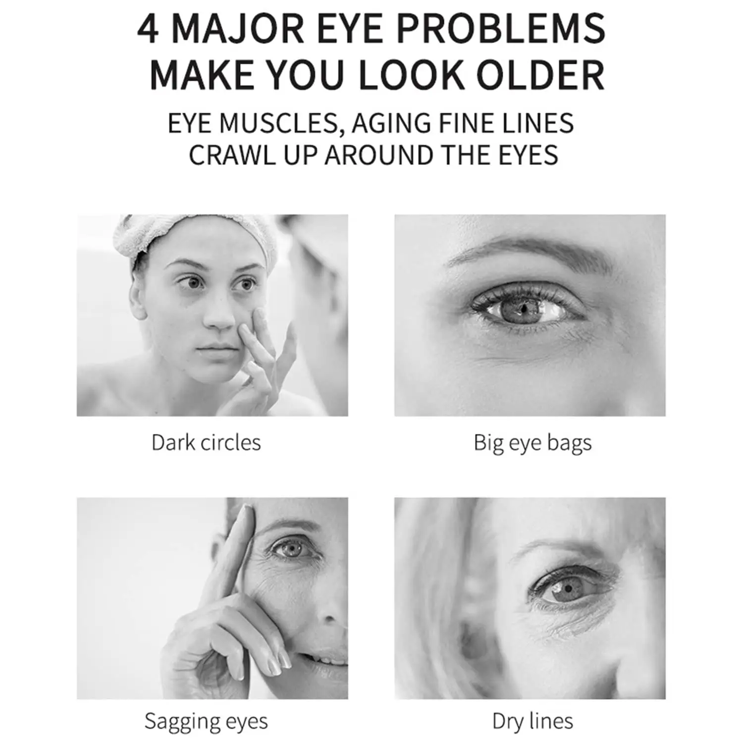 Caffeine Eye Serum - with EGCG, Vitamin C, Hyaluronic Acid, Collagen, Caffeine Eye Lift Serum - Reduces Caffeine EGCG Essence