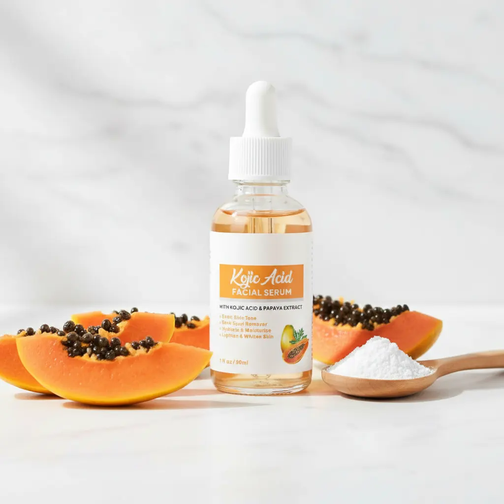 Organic Herbal Kojic Acid Oil Whitening Face Serum with Hyaluronic Acid & Vitamin C Witch Hazel & Aloe Vera
