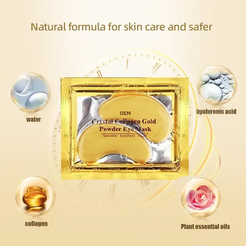 Effective Anti Wrinkle Under Gold Eye Mask for Dark Circle Moisturizing Hydrogel Crystal Eye Mask Patches