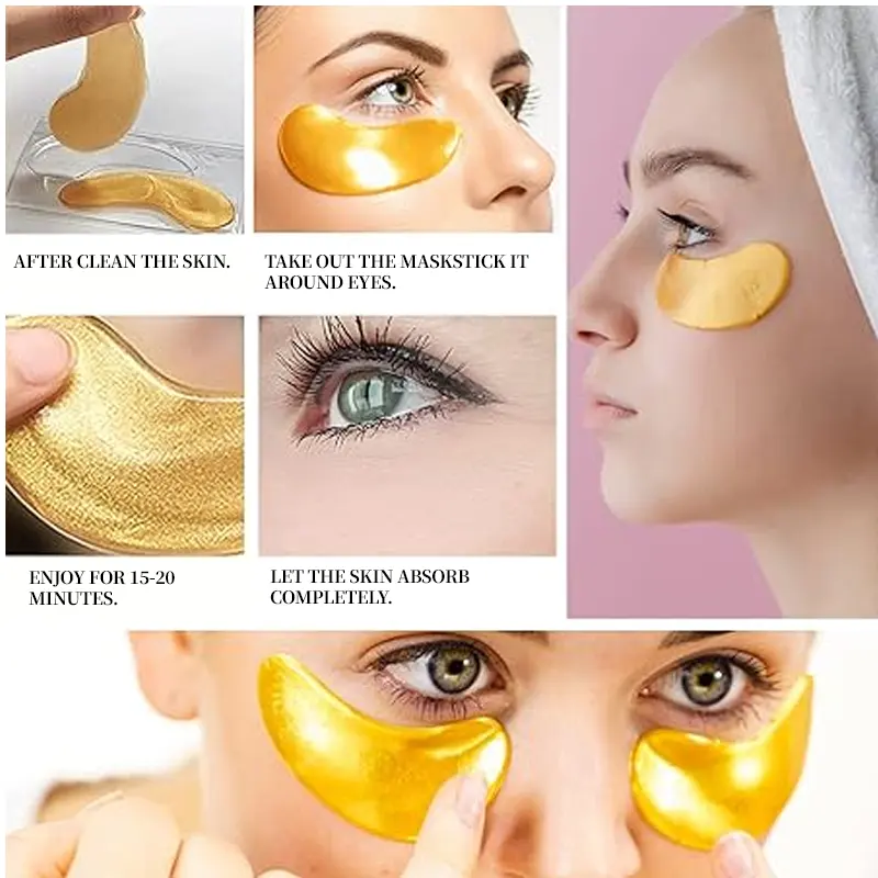 Effective Anti Wrinkle Under Gold Eye Mask for Dark Circle Moisturizing Hydrogel Crystal Eye Mask Patches