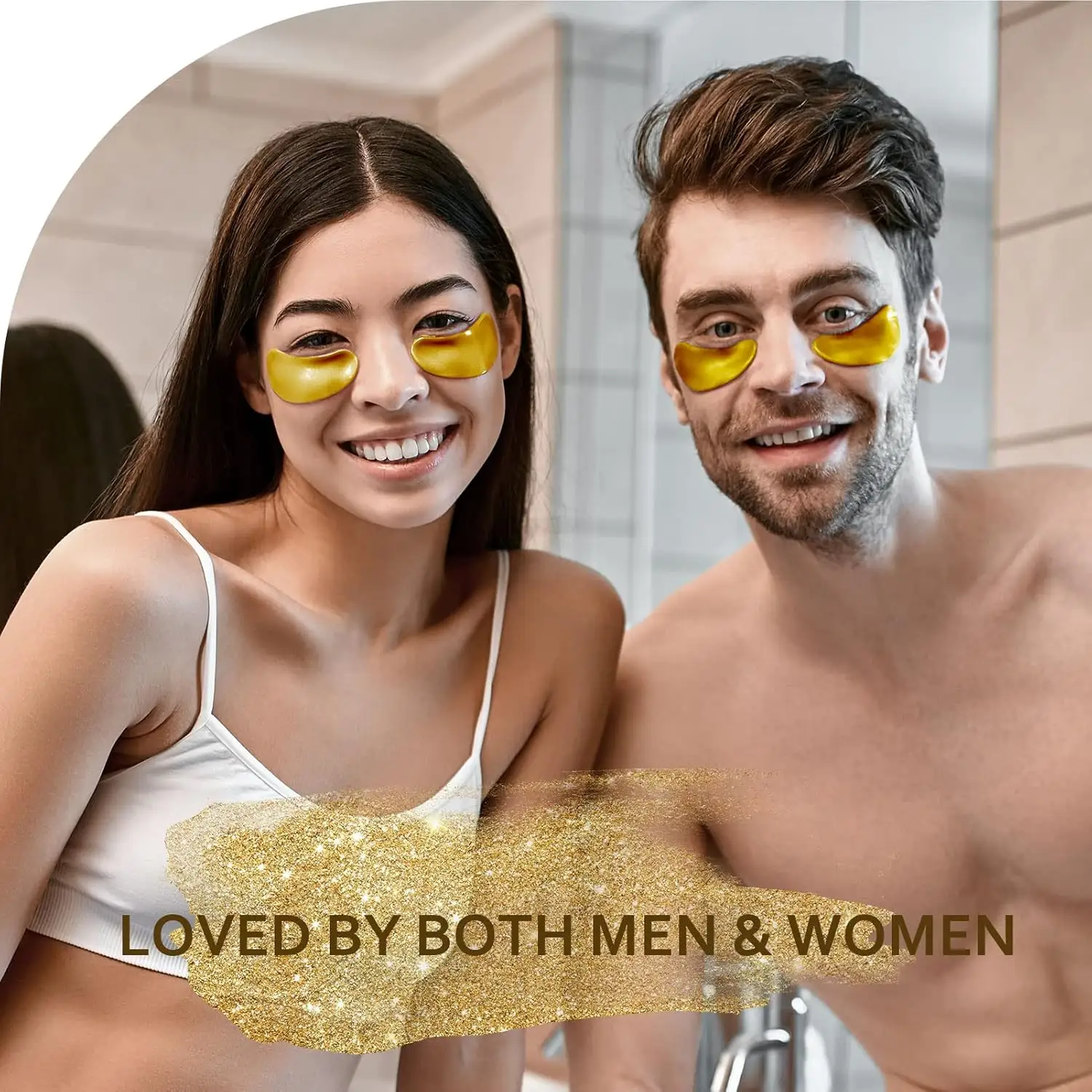 Under Eye Patches (30 Pairs), 24K Gold Under Eye Mask for Puffy Eyes, Dark Circles,Bags and Wrinkles With Patch-type Eye Mask