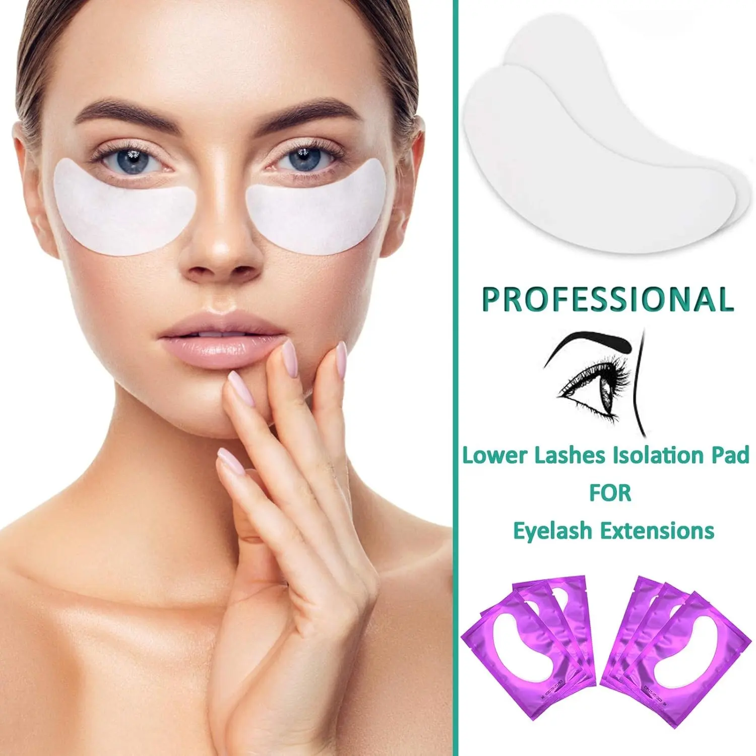 Natural Hydrogel Collagen Under Eye Patches for Eyelash Extensions Undereye Bags Eco-Friendly Moisturizing Comfortable Eye Mask
