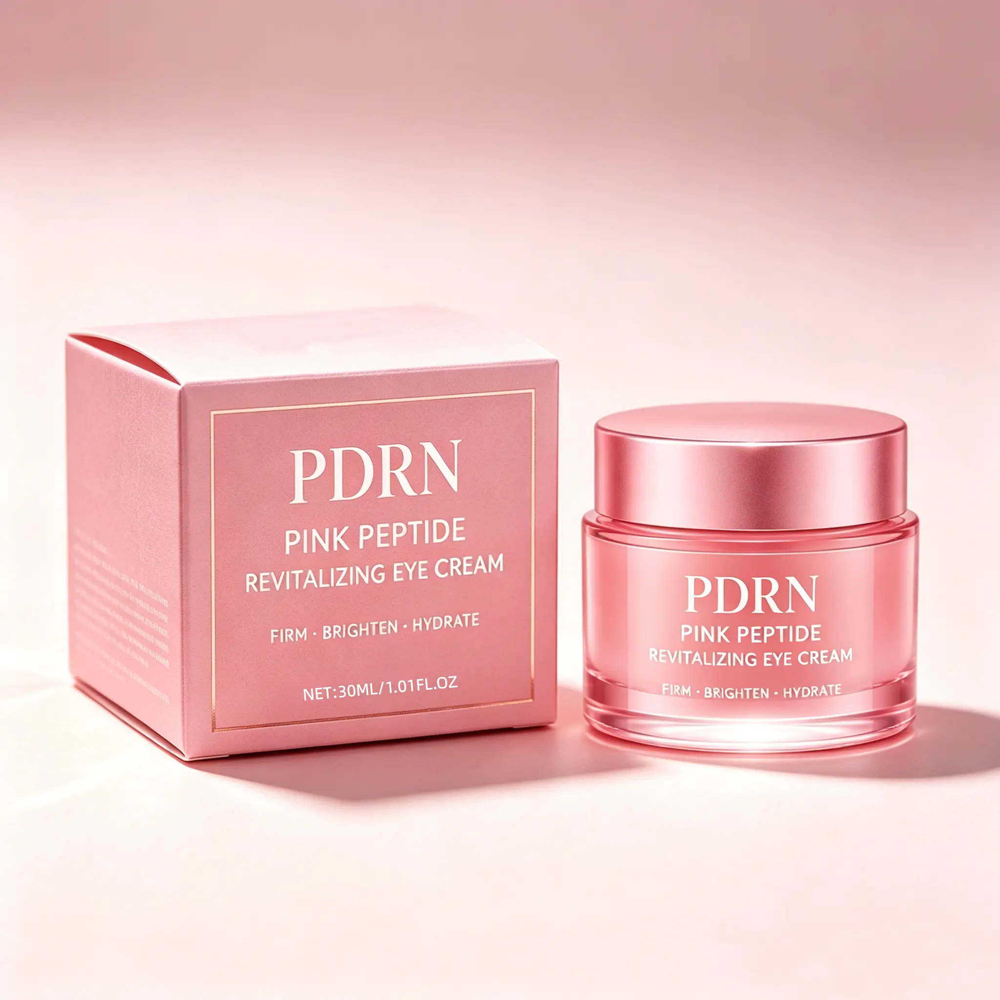 Salmon DNA PDRN Pink Peptide Eye Cream Anti Aging Remove Dark Circles Puffiness Fine Lines Firming Brightening Korean Skincare