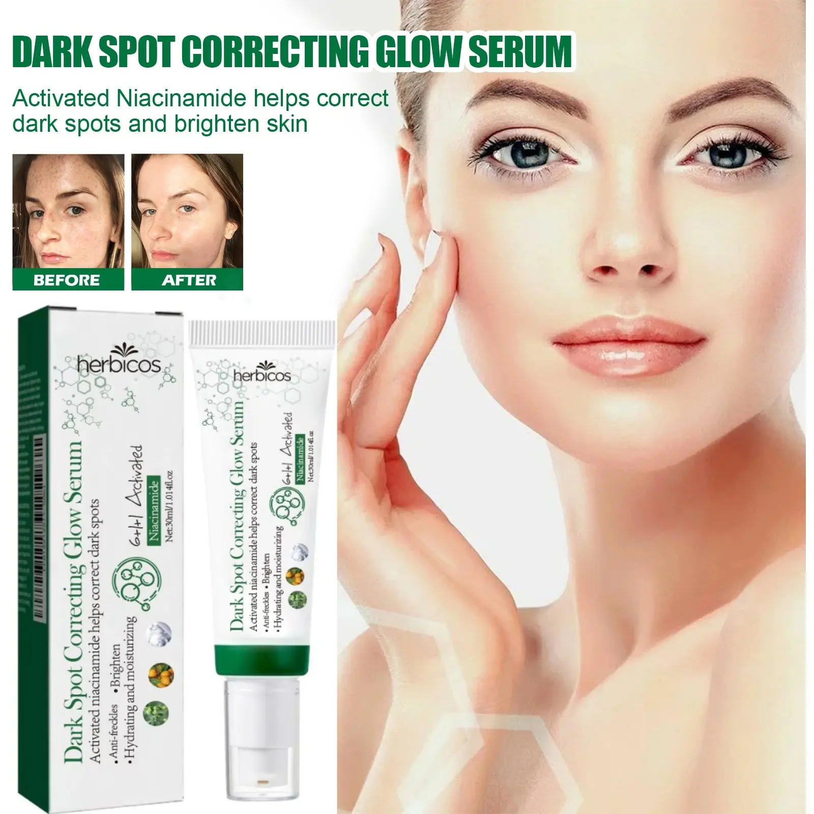 Private Label Dark Spot Face Serum Hyperpigmentation Vitamin C Niacinamide Brightening Essence Wholesale Skin Care Products OEM