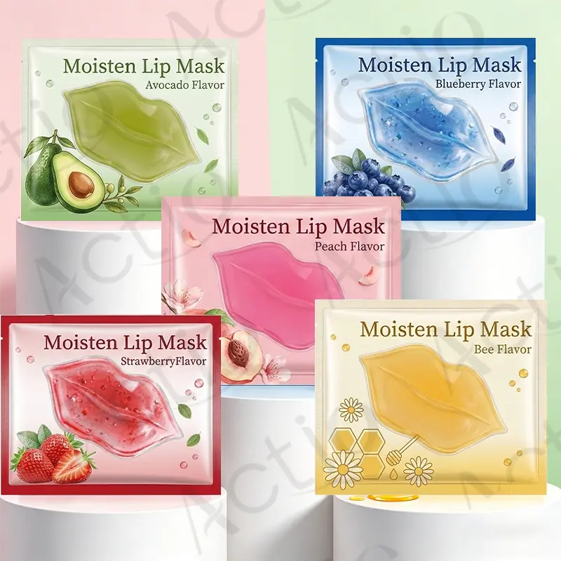 Hot Selling Korean Collagen Lip Mask Moisturizing Repairing Dry Lips Exfoliating, Multiple Flavors Lip Mask Set