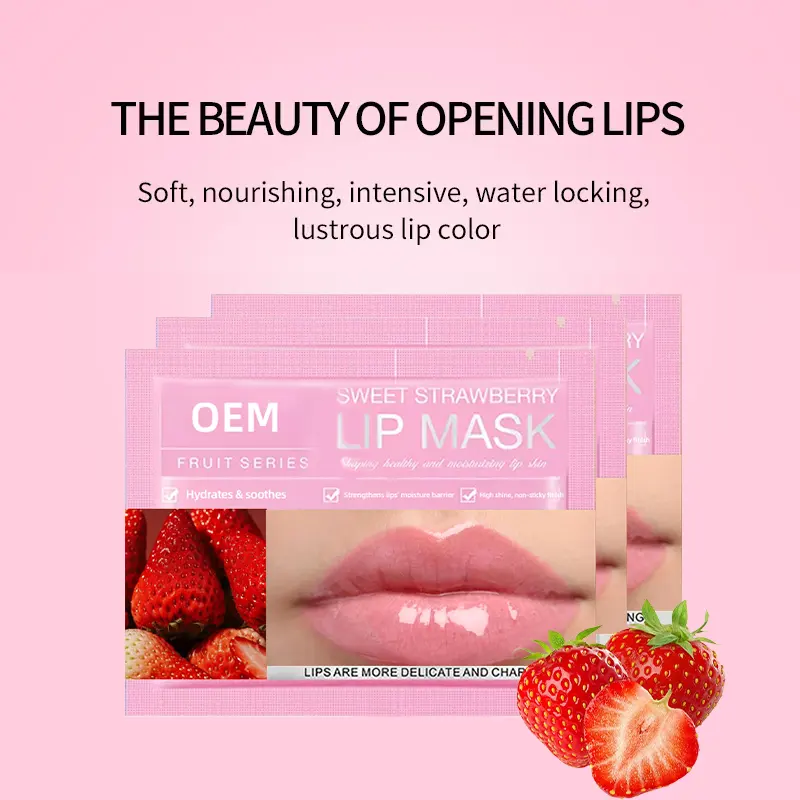 Best Sleeping Crystal Lip Lightening Mask Sheet with Collagen Lip Plump Mask