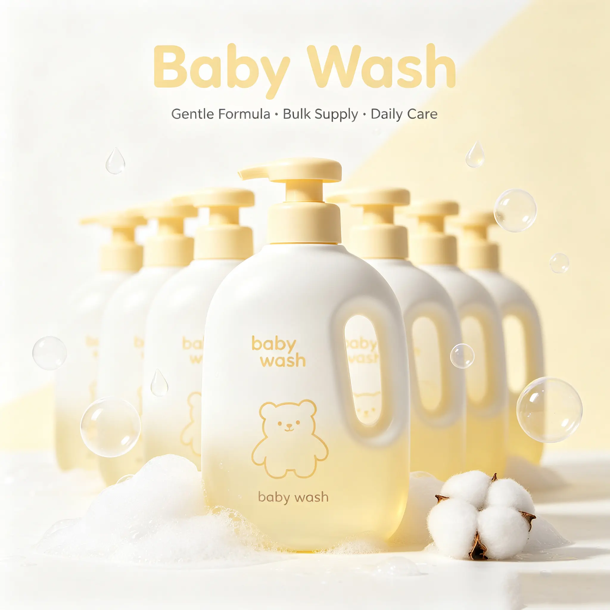 Baby Wash, Gentle Cleansing Baby Body Wash for Hotel, Hospital and Bulk Baby Care Supply