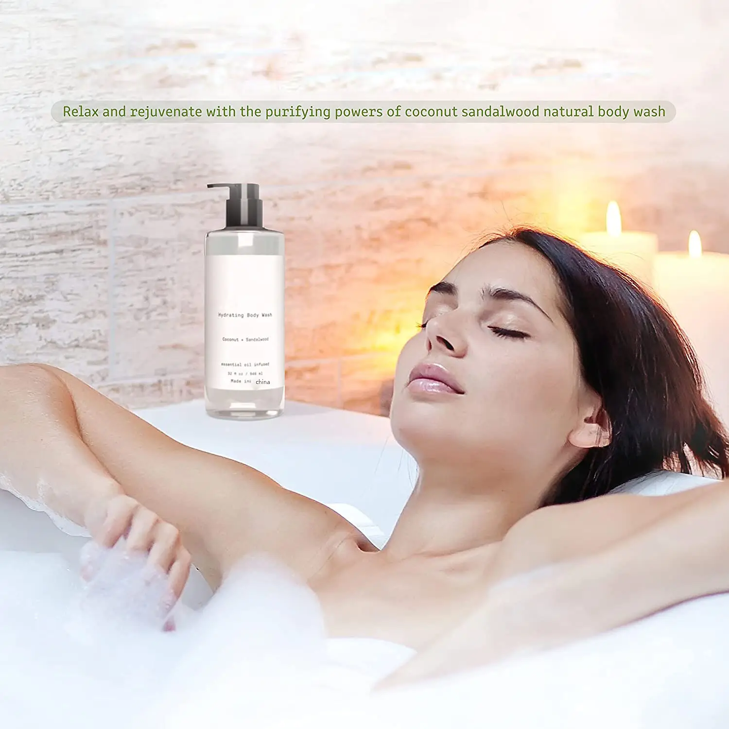 Organic Bubble Body Wash Exfoliating Shower Gel Milk Strawberry Jasmine Scent Whitening Moisturizing Refreshing Private Label