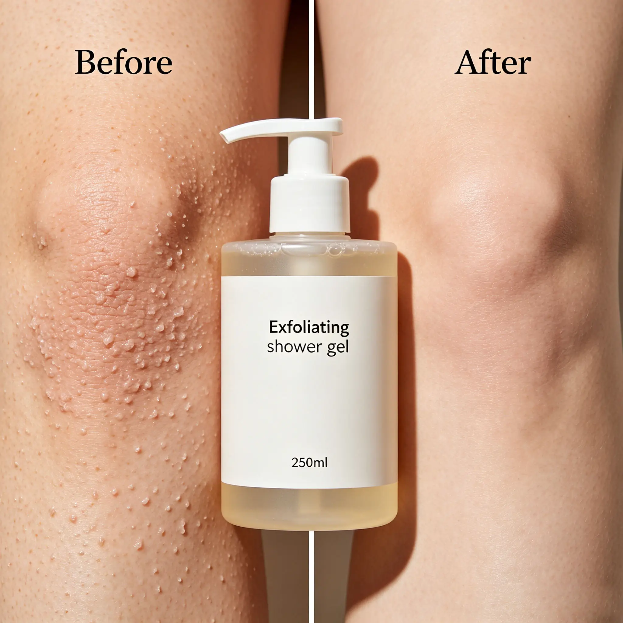 Exfoliating Shower Gel Skin Smoothing Body Wash Private Label Exfoliating Bath Gel Remove Dead Skin Soften Rough Skin