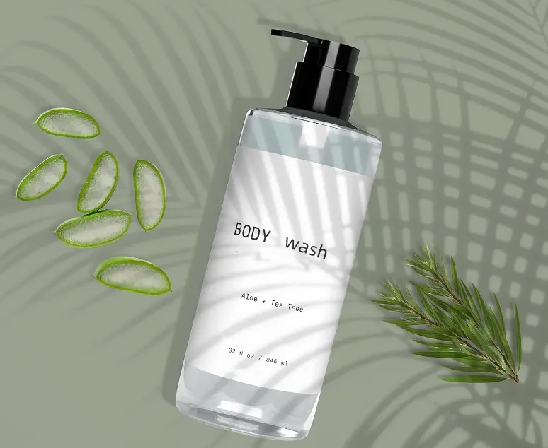 Customized Tea Tree Shower Gel Body Wash Moisturizing Cleanser for All Skin Types Regular Size Exfoliating Shower Gel