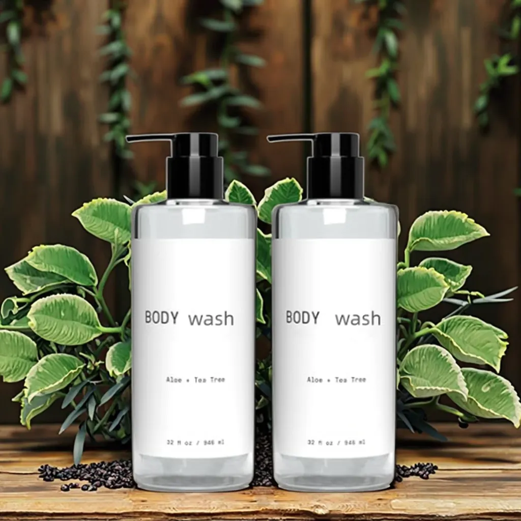 Customized Tea Tree Shower Gel Body Wash Moisturizing Cleanser for All Skin Types Regular Size Exfoliating Shower Gel