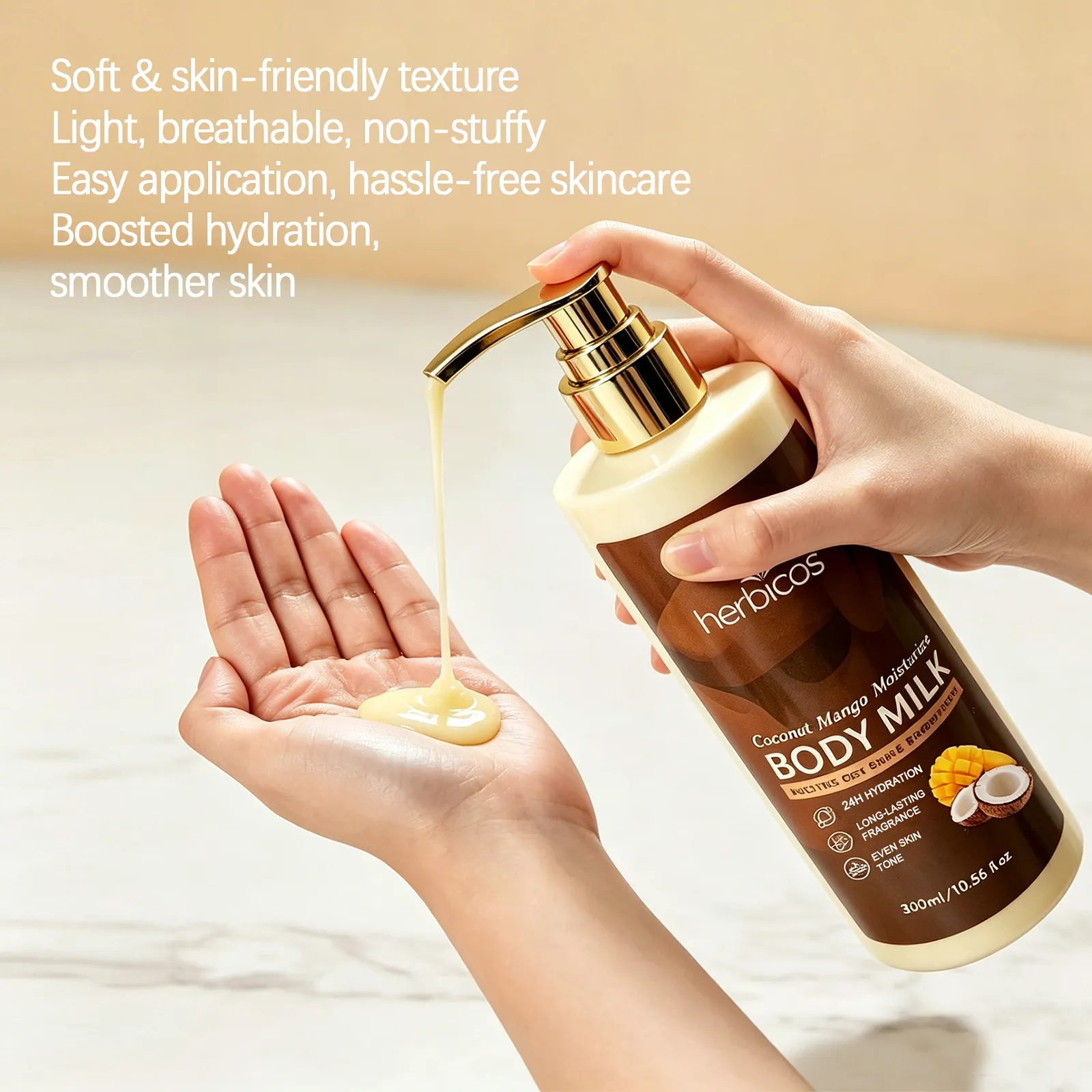 Coconut Shea Butter Body Lotion Long Lasting Fragrance Niacinamide Whitening Moisturizing Smooth Skin Body Cream Private Label