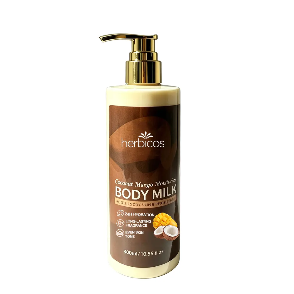 Coconut Shea Butter Body Lotion Long Lasting Fragrance Niacinamide Whitening Moisturizing Smooth Skin Body Cream Private Label