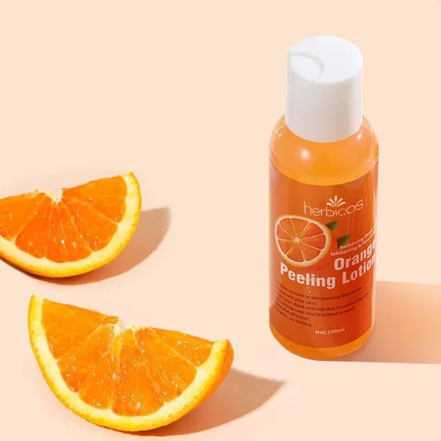 For OEM Vegan Vitamin C Body Care Anti-Aging Removing Dead Skin Whitening Moisturizing Orange Peeling Lotion