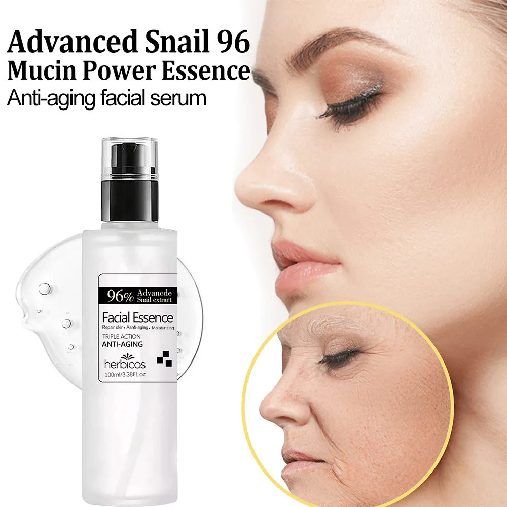 Private Label 96% for Extract Mucin Power for Essence Oil Moisturizing Korea Skin Care Snail Serum for Face