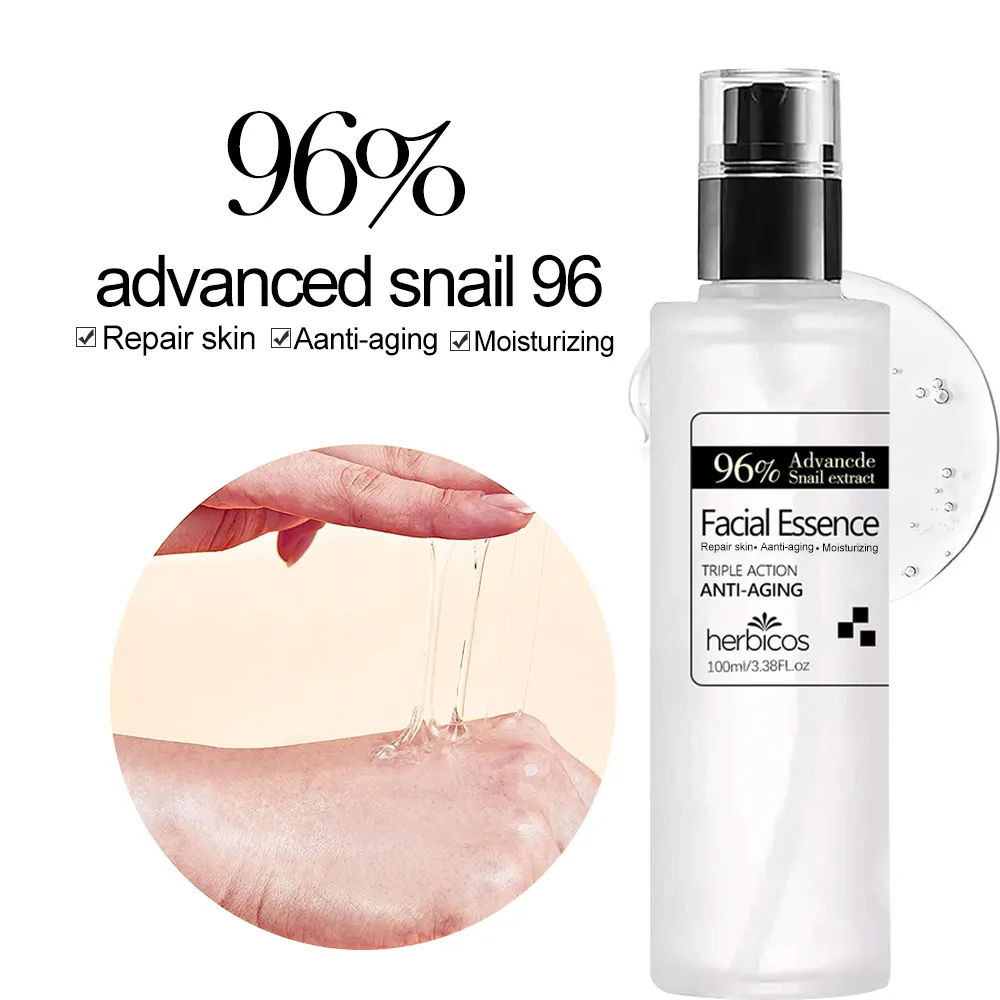Private Label 96% for Extract Mucin Power for Essence Oil Moisturizing Korea Skin Care Snail Serum for Face