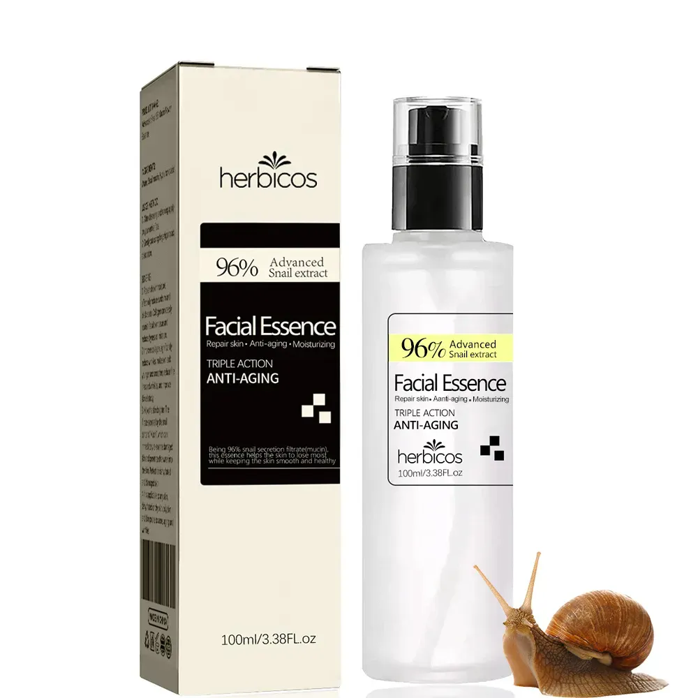 Private Label Skin Care Products Korean Cosmetics Moisturizing Whitening Serum 96 Mucin Power Essence Snail Serum