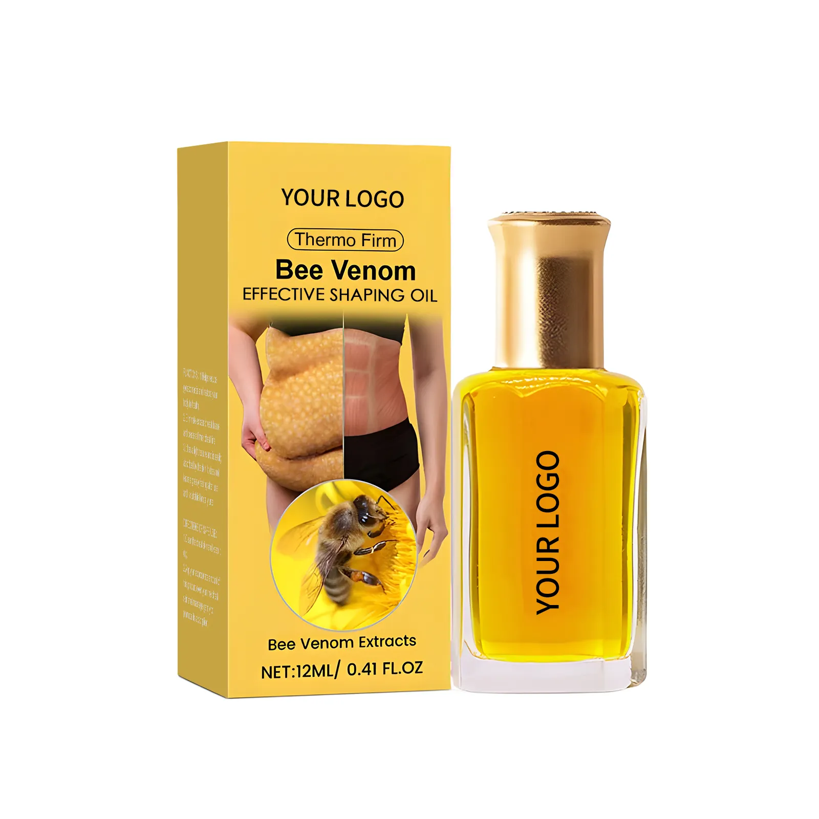 Wholesale Private Brand Body Care Essential Oil Bee Venom Thermal Tightening Effective Body Shaping 100% Pure Nature Nourishing