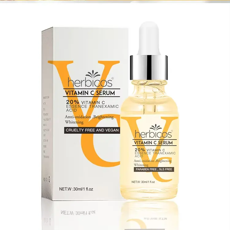 Private Label Deep Moisturizing Anti-aging Firming Hyaluronic Acid Vc Essence Vitamin C Serum Tranexamic Acid