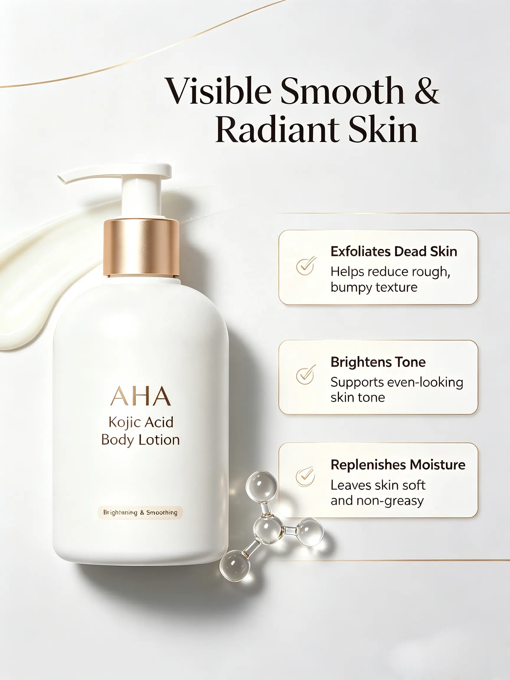 Glutathione Niacinamide Body Lotion Kojic Acid Body Lotion Aha Body Lotion