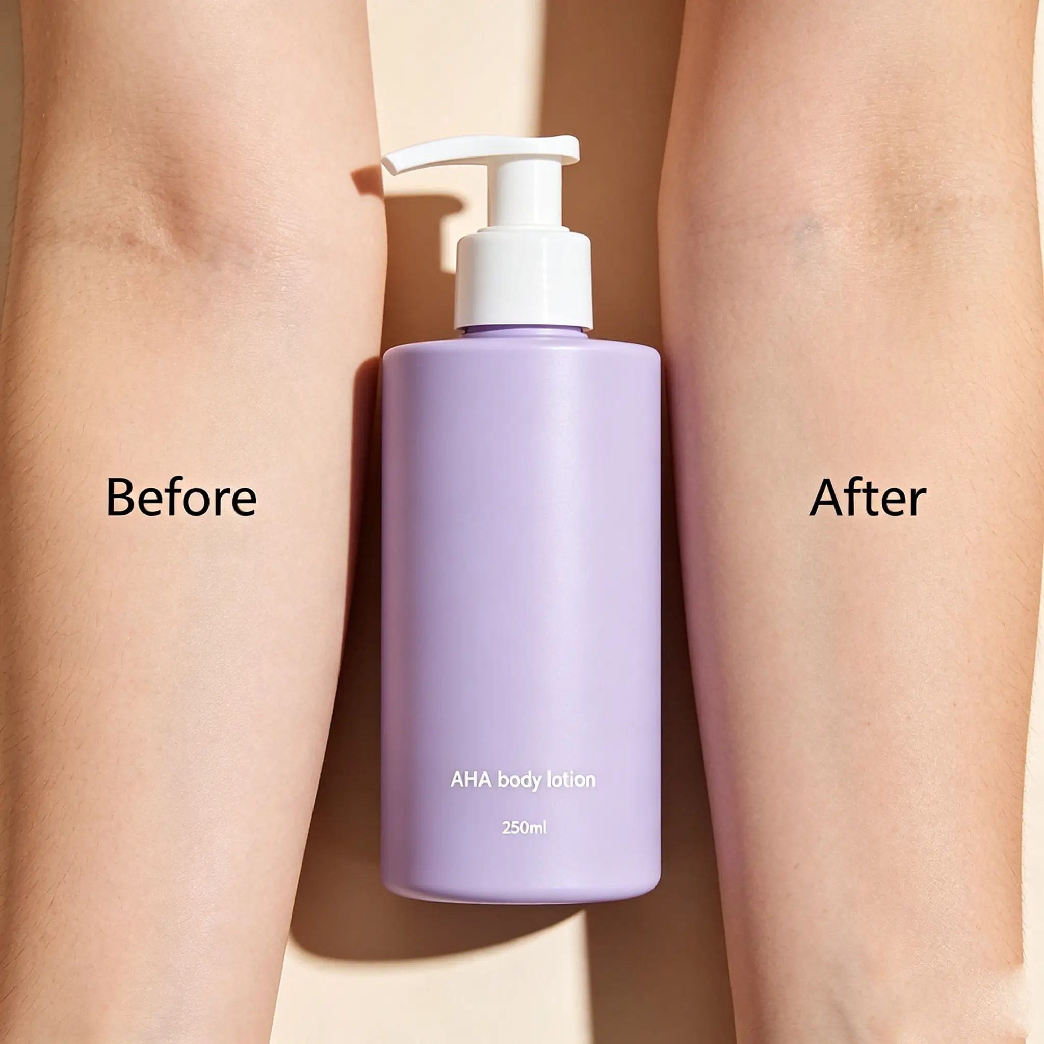 AHA Body Lotion Exfoliating Brightening Body Milk Private Label Body Exfoliator Lotion Remove Dead Skin Fade Chicken Skin