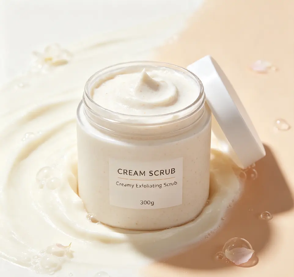 Body Scrub, Gently Exfoliates & Moisturizes for Smoother Skin in 1 Wash, Clean, Minimal, Silica-Free Ingredients for Cream Scrub