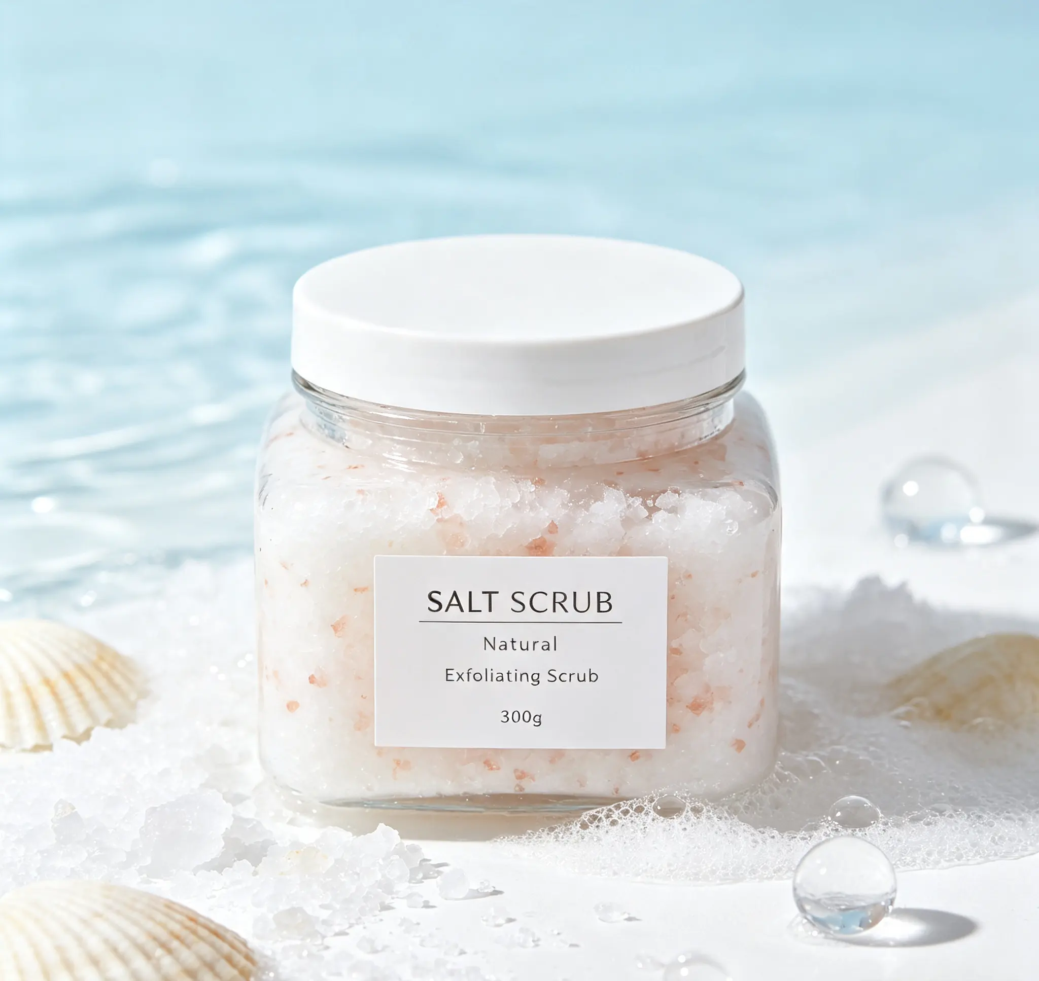 Salt Body Scrub - Moisturizing and Exfoliating Body, Face, Hand, Foot Scrub - Fights Stretch Marks, Fine Lines Salt Scrub