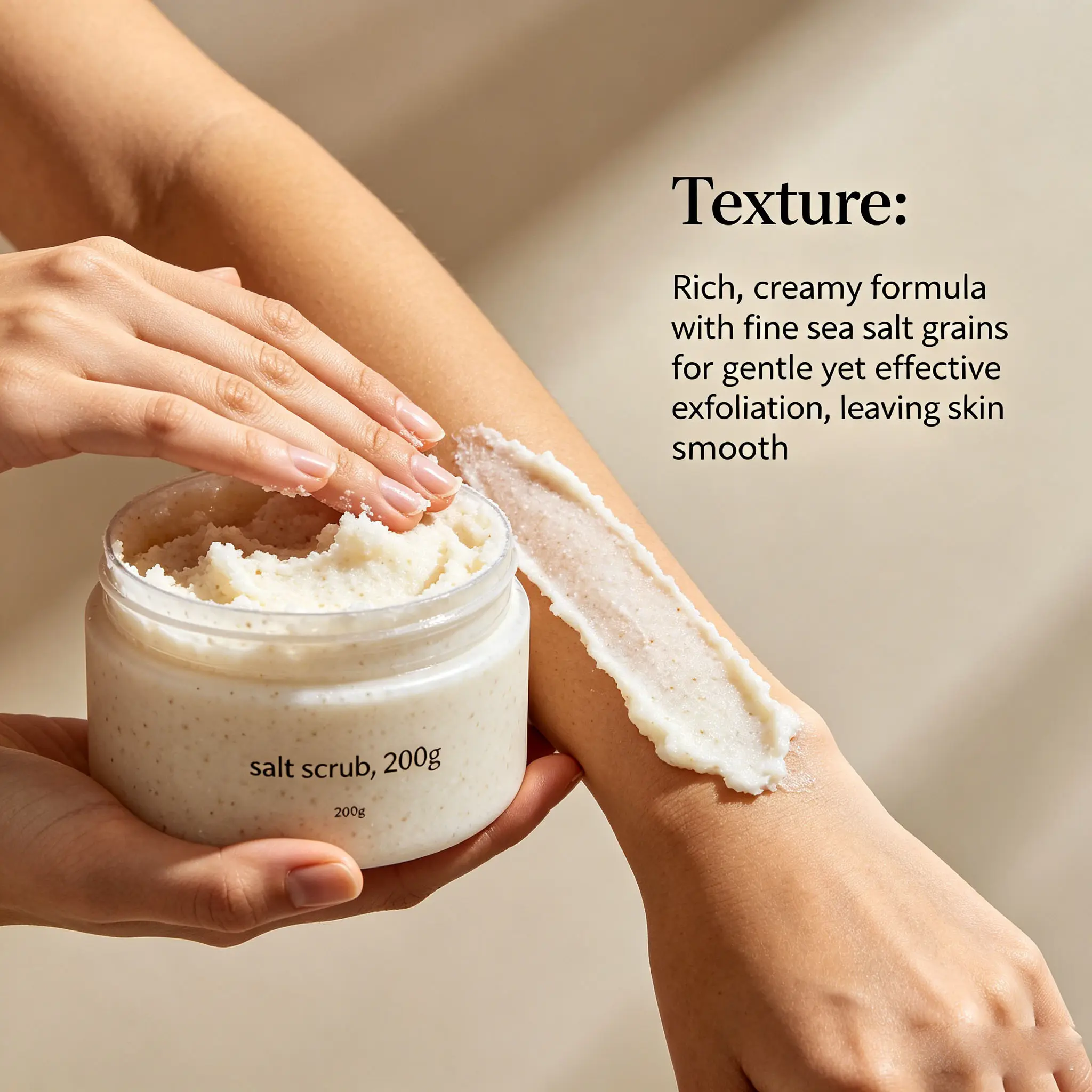 Natural Mineral Salt Scrub Exfoliating Salt Scrub Deep Cleansing Salt Scrub Moisturizing Body Exfoliator Bulk Customizable