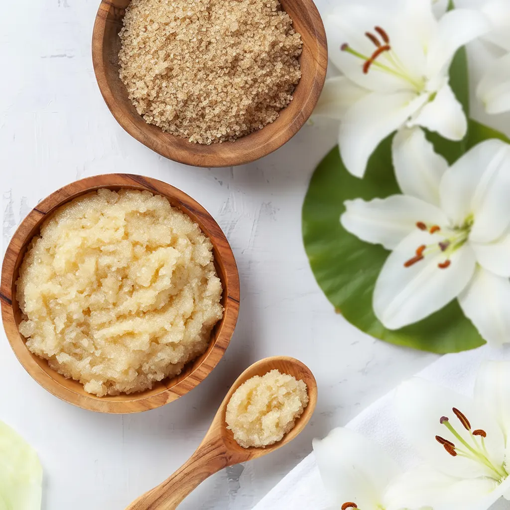 Brown Sugar Body Scrub Moisturizing and Exfoliating Body, Face, Hand, Foot Scrub Fights Acne Brown Sugar Body Scrub